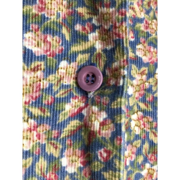 Vintage corduroy jacket Shacket size 18 floral chore ribbed waistband - Picture 4 of 8